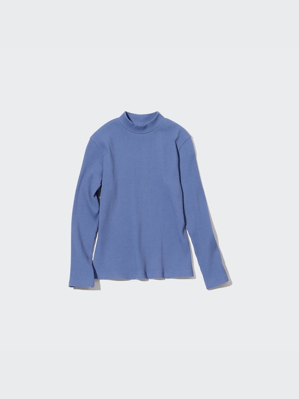 RIBBED HIGH NECK T-SHIRT