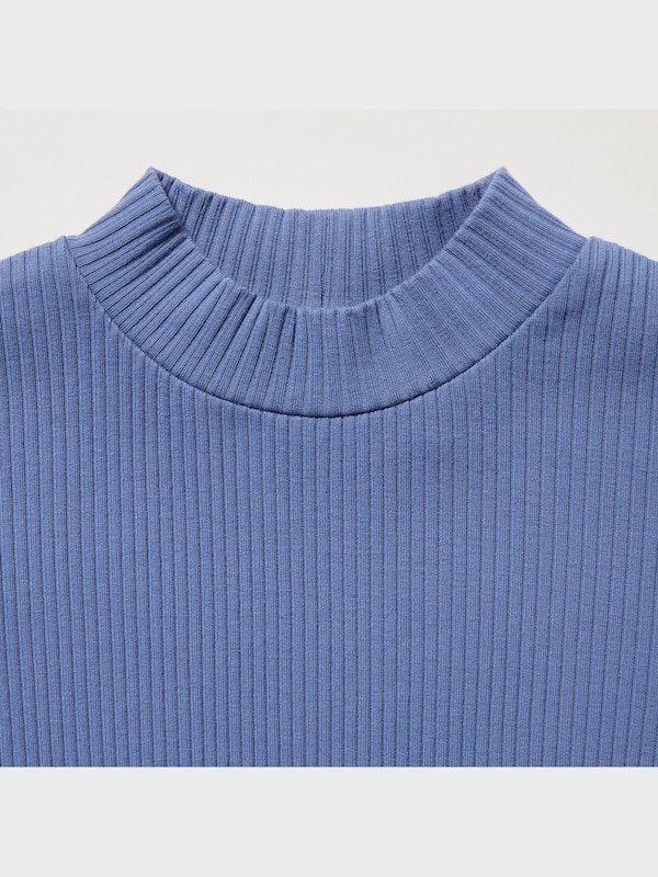 RIBBED HIGH NECK T-SHIRT