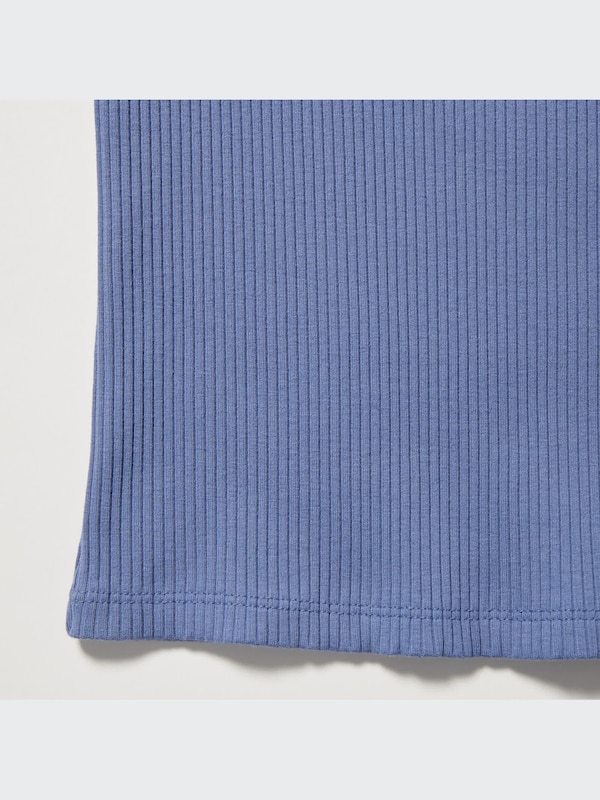 RIBBED HIGH NECK T-SHIRT