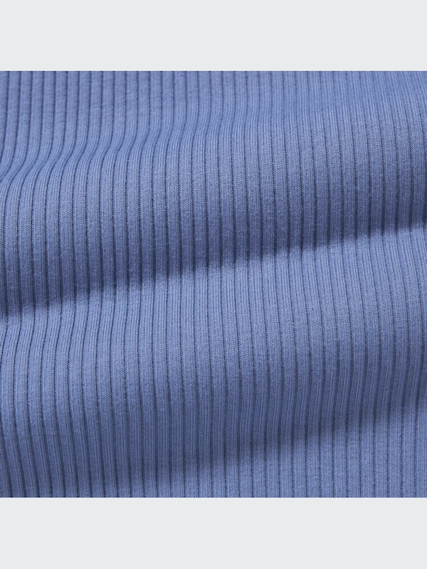 RIBBED HIGH NECK T-SHIRT