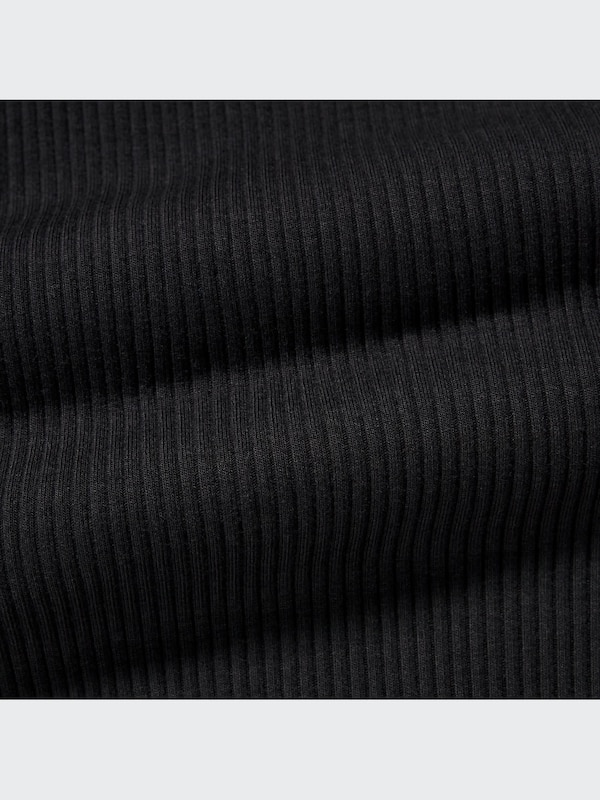 RIBBED HIGH NECK T-SHIRT