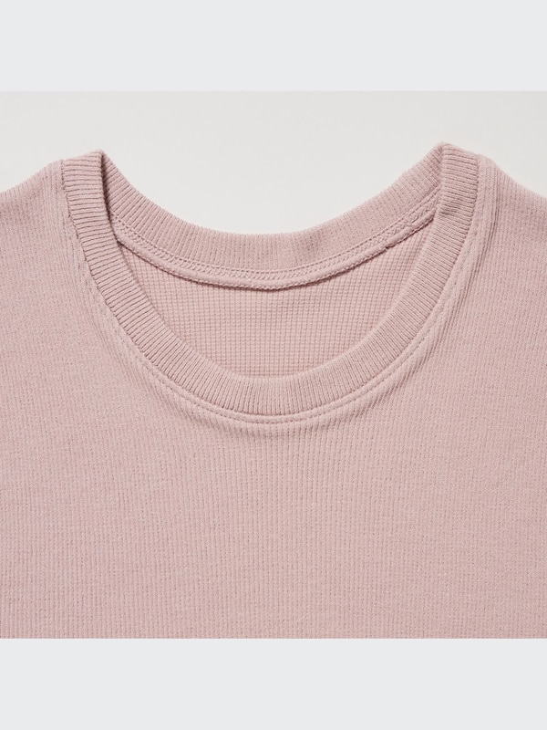 HEATTECH Seamless Ribbed Crew Neck Long-Sleeve T-Shirt (Extra Warm)