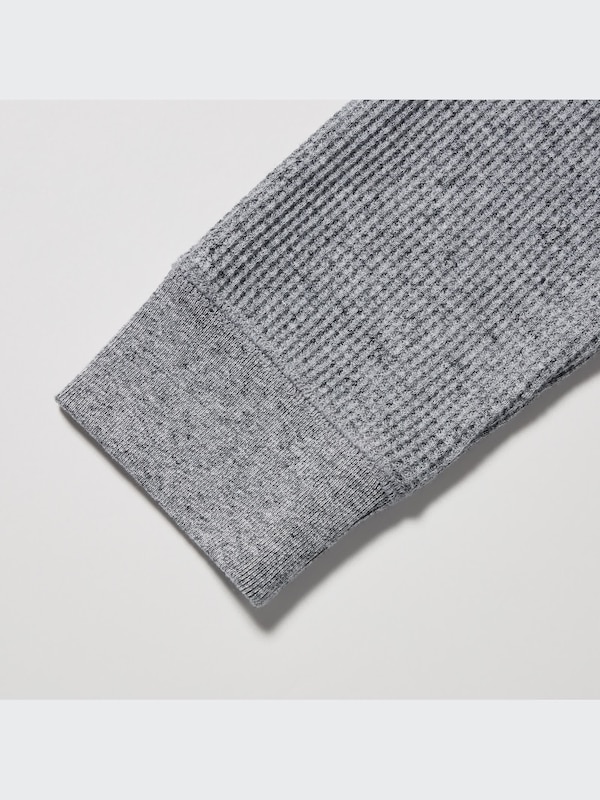 Waffle Henley Neck Long-Sleeve T-Shirt