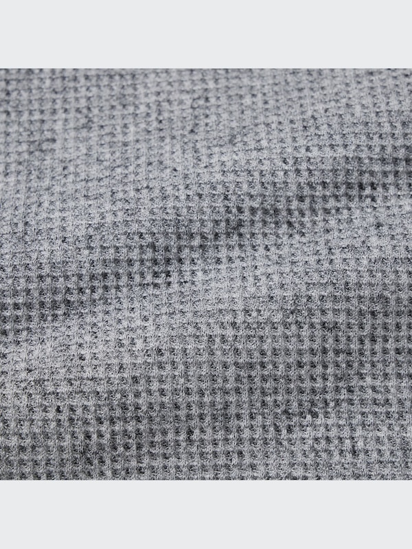 Waffle Henley Neck Long-Sleeve T-Shirt