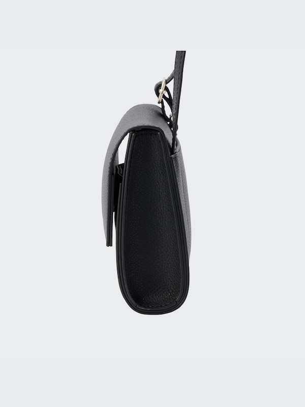 FAUX LEATHER MINI FLAP SHOULDER BAG