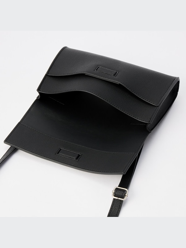 FAUX LEATHER MINI FLAP SHOULDER BAG