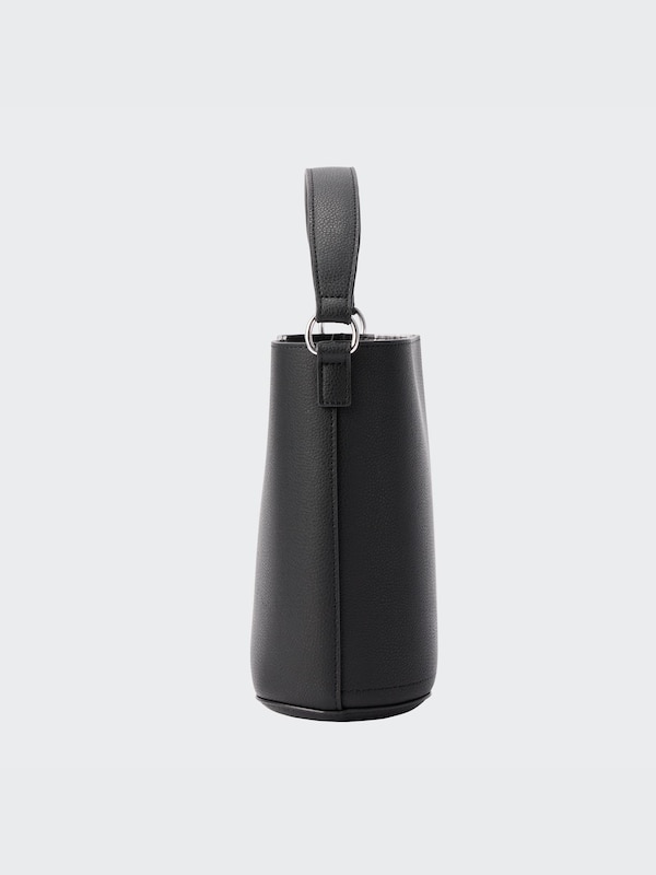 Faux-Leather Bucket Shoulder Bag