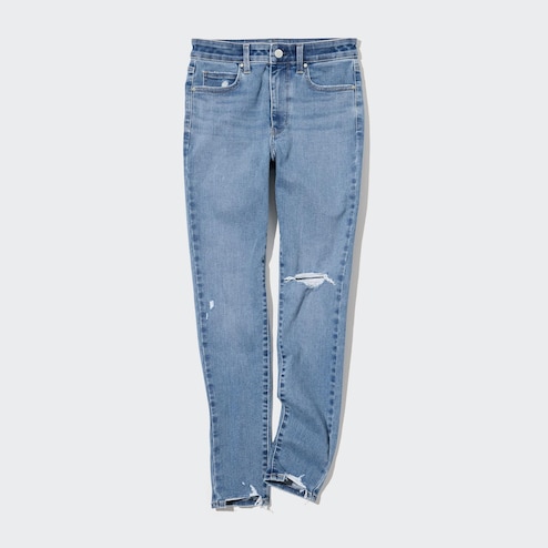 Entyinea Jeans For Women, High Rise Skinny Jeans Stretchy Lift Denim Pants  Dark Blue M