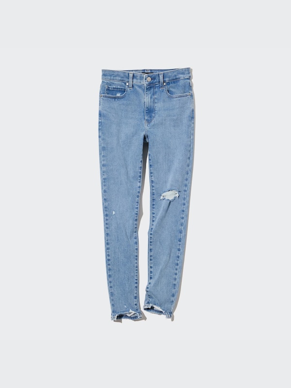 Distressed Ultra Stretch Skinny High-Rise Jeans