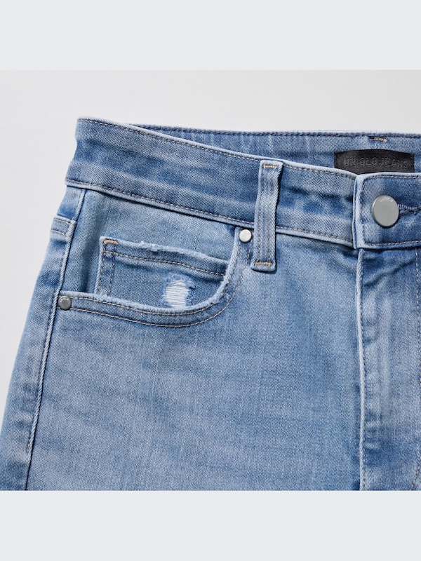 Distressed Ultra Stretch Skinny High-Rise Jeans