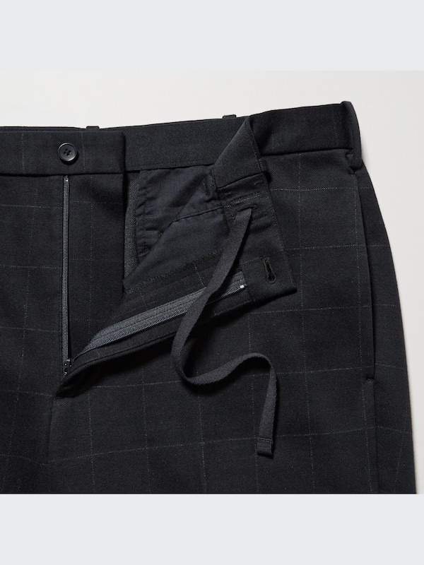 Smart Ankle Pants 2-Way Stretch | Windowpane | Tall