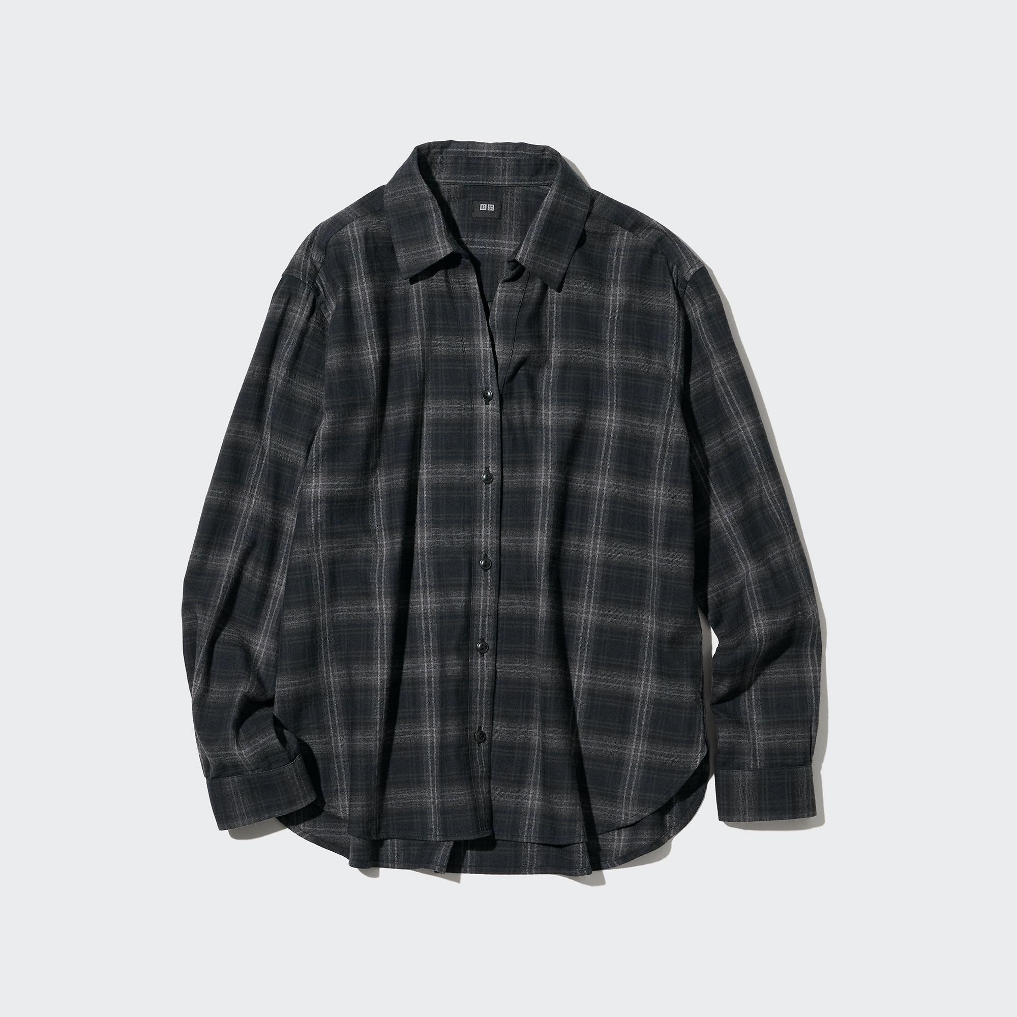 Soft Brushed Checked Long-Sleeve Shirt | UNIQLO US