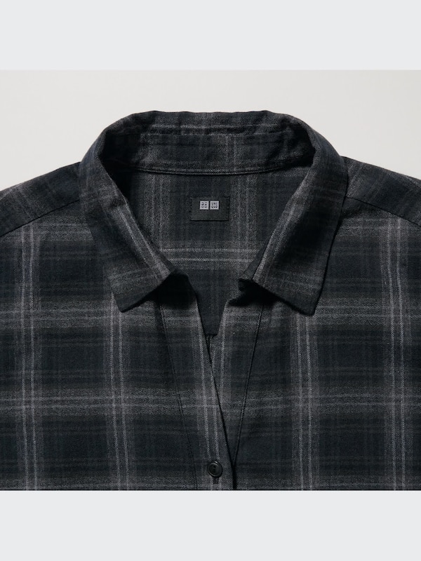 CHEMISE À CARREAUX BROSSÉE