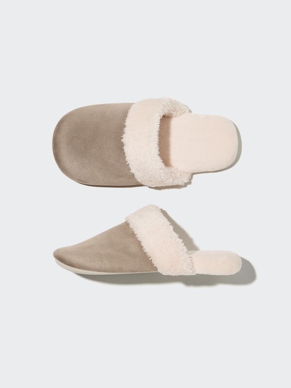 FLEECE ROOM SHOES (SUEDE LIKE TYPE)