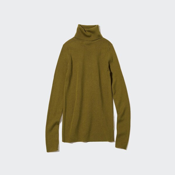 Extra Fine Merino Ribbed Turtleneck Long-Sleeve Sweater (2022 Edition ...