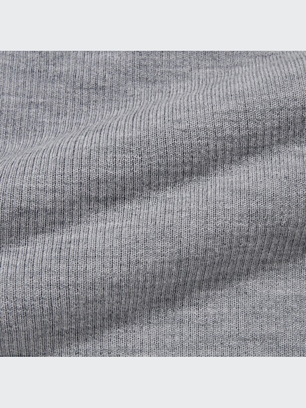 Pull Côtelé 100% Mérinos Col Roulé