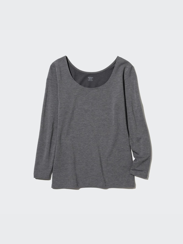 HEATTECH Cotton Scoop Neck Long-Sleeve T-Shirt (Extra Warm)