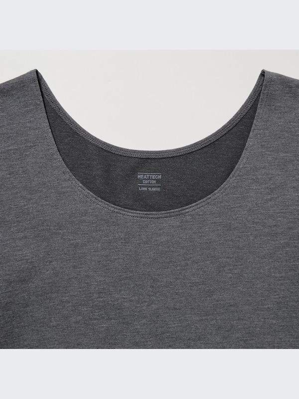 HEATTECH Cotton Scoop Neck Long-Sleeve T-Shirt (Extra Warm)