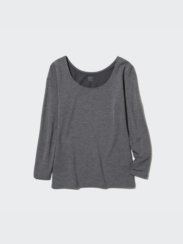 HEATTECH COTTON SCOOP NECK T-SHIRT (EXTRA WARM)