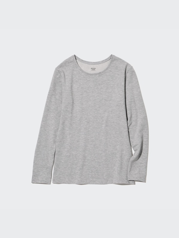 HEATTECH Cotton Crew Neck Long-Sleeve T-Shirt (Extra Warm)