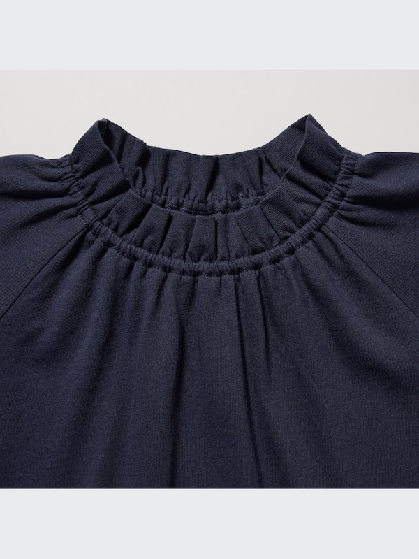 Smooth Cotton Frill Long-Sleeve T-Shirt