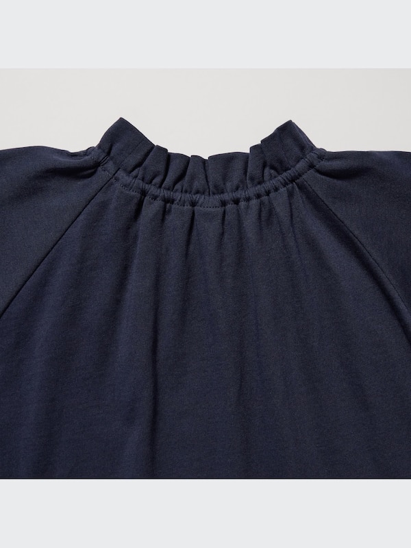 Smooth Cotton Frill Long-Sleeve T-Shirt