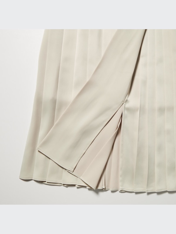 Satin Pleated Skirt