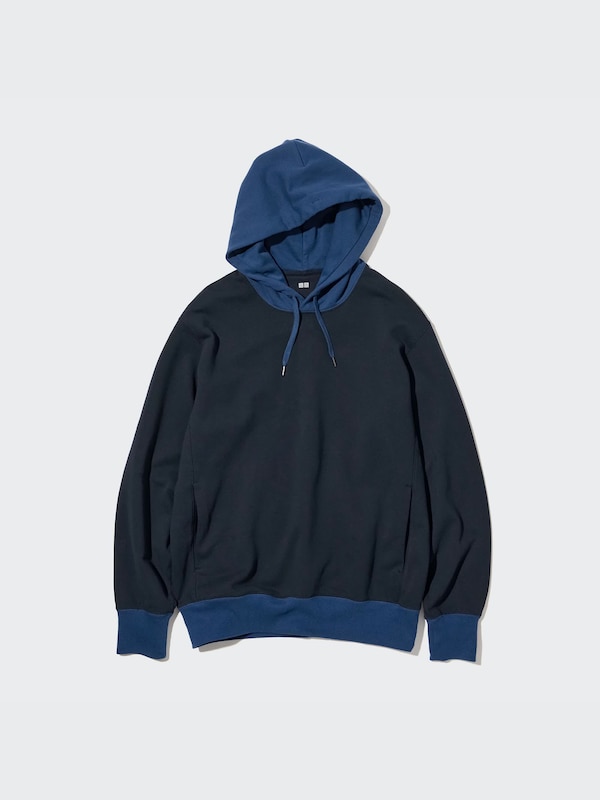 Sweat Long-Sleeve Pullover Hoodie (Color Block)