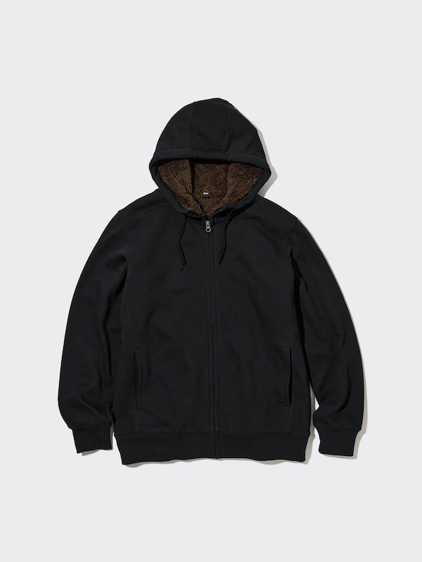 Pile-Lined Sweat Long-Sleeve Full-Zip Hoodie