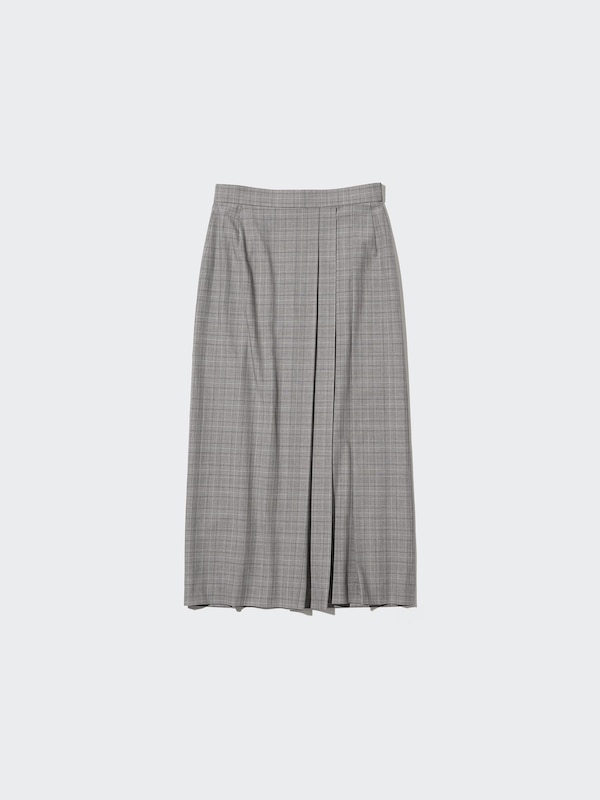 Side Pleated Narrow Skirt