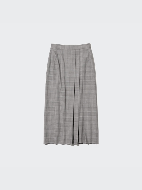 Side Pleated Narrow Skirt