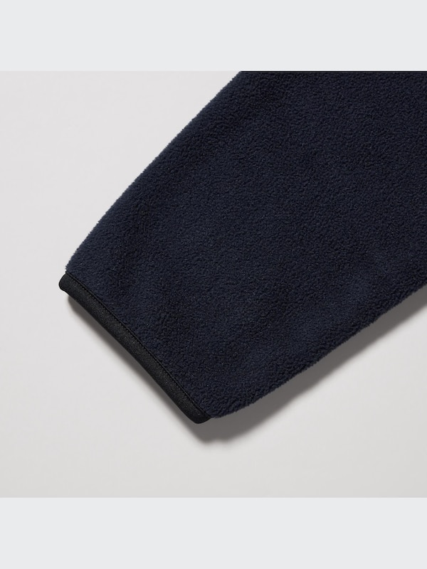 Fleece Button-Up Long-Sleeve Pullover