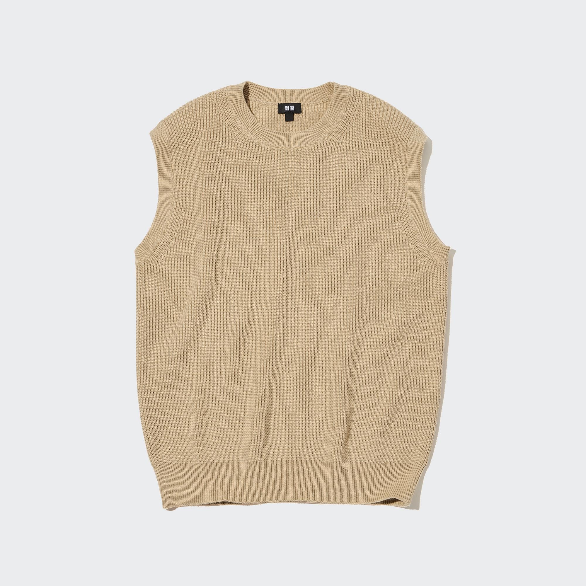 UNIQLO Middle Gauge Crew Neck Knitted Vest | StyleHint
