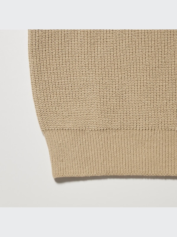 Middle Gauge Crew Neck Knitted Vest