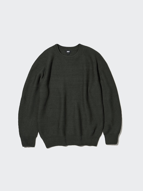 3D KNIT CREW NECK SWEATER