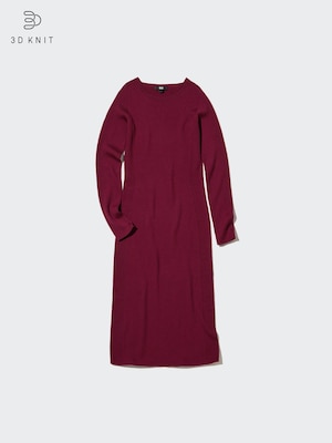 uniqlo cable knit dress Uniqlo Boat Neck Long Sleeved Knitted Dress