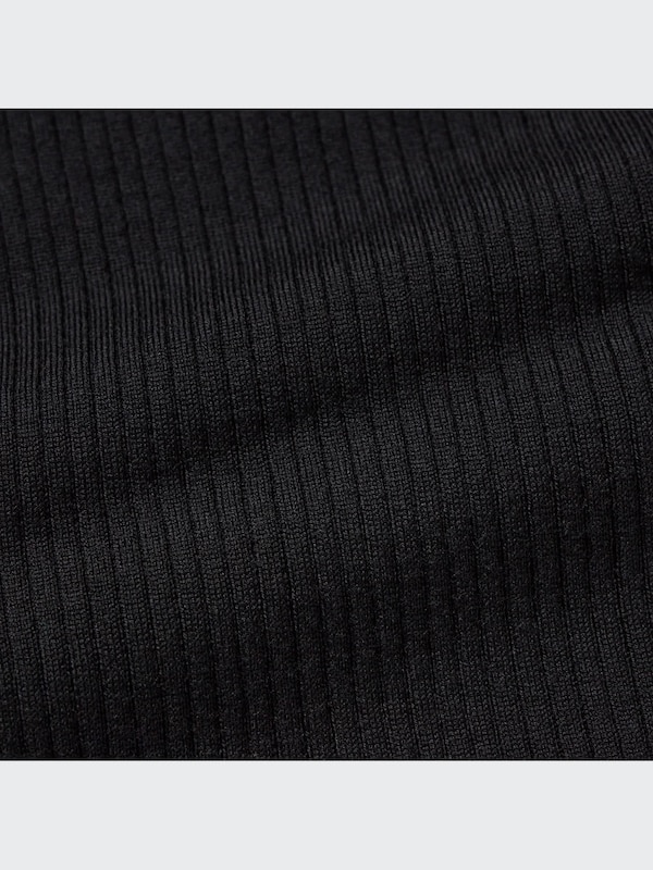 3D Knit Extra Fine Merino Ribbed Fitted Long-Sleeve Dress
