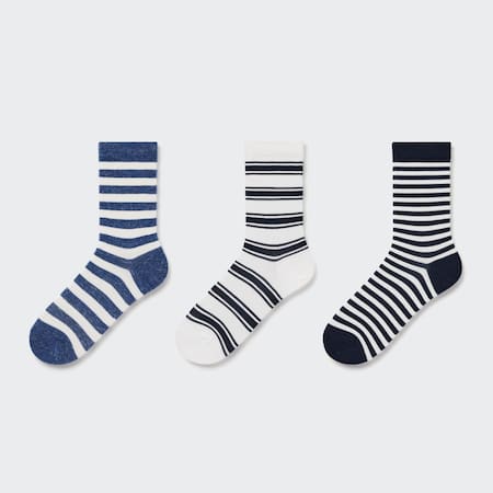 Kids Striped Regular Socks (Three Pairs)