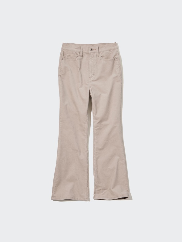 CORDUROY SLIM FLARED PANTS (SHORT)