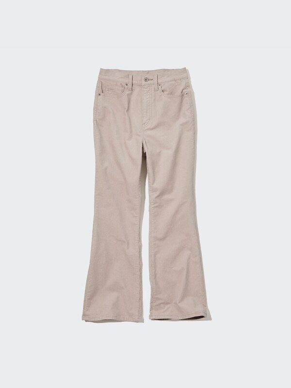 CORDUROY SLIM FLARED PANTS (SHORT)