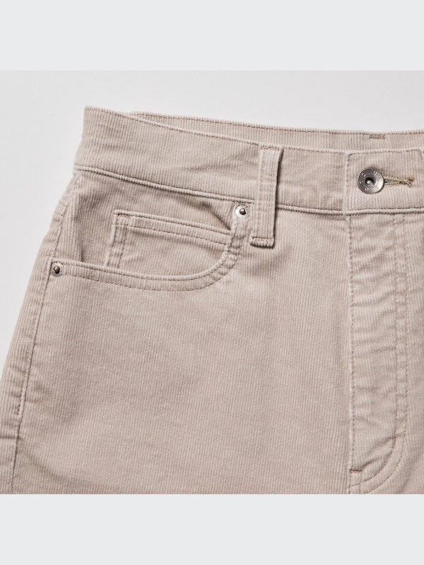 CORDUROY SLIM FLARED PANTS (SHORT)