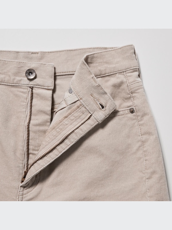 CORDUROY SLIM FLARED PANTS (SHORT)