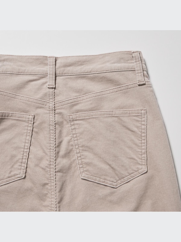 CORDUROY SLIM FLARED PANTS (SHORT)