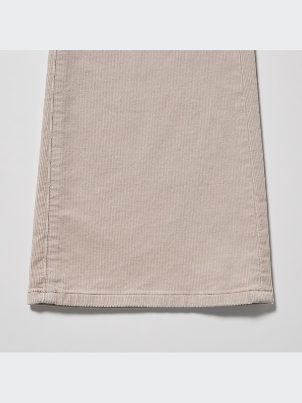 CORDUROY SLIM FLARED PANTS (SHORT)