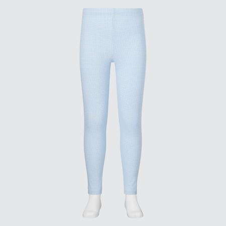 Girls Cotton Checked Leggings