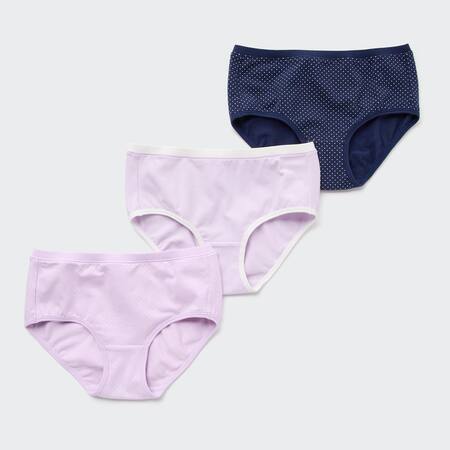 Girls Dotted Hiphugger Briefs (Three Pairs)