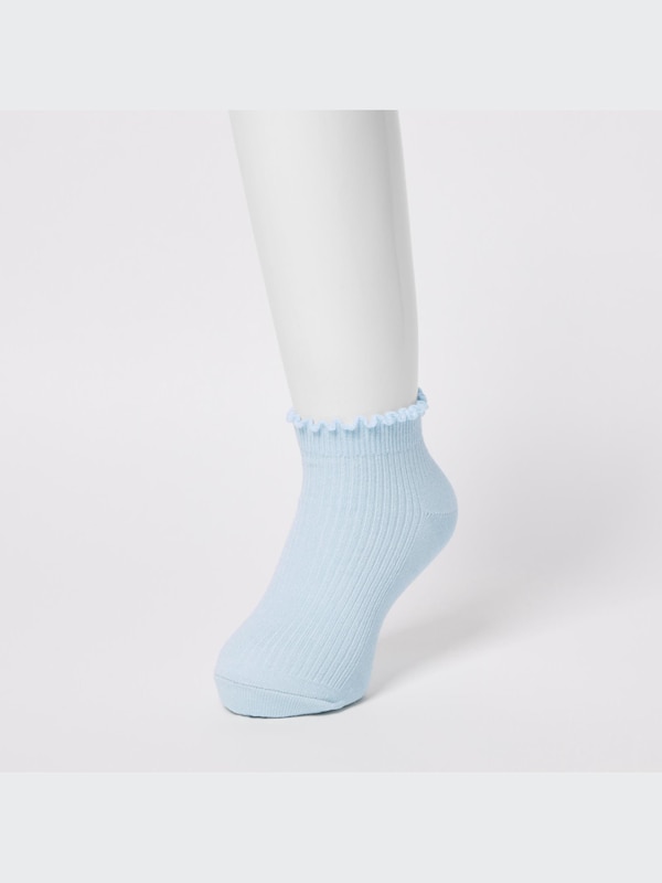 Girls Short Socks (Frill, 3 Pairs)