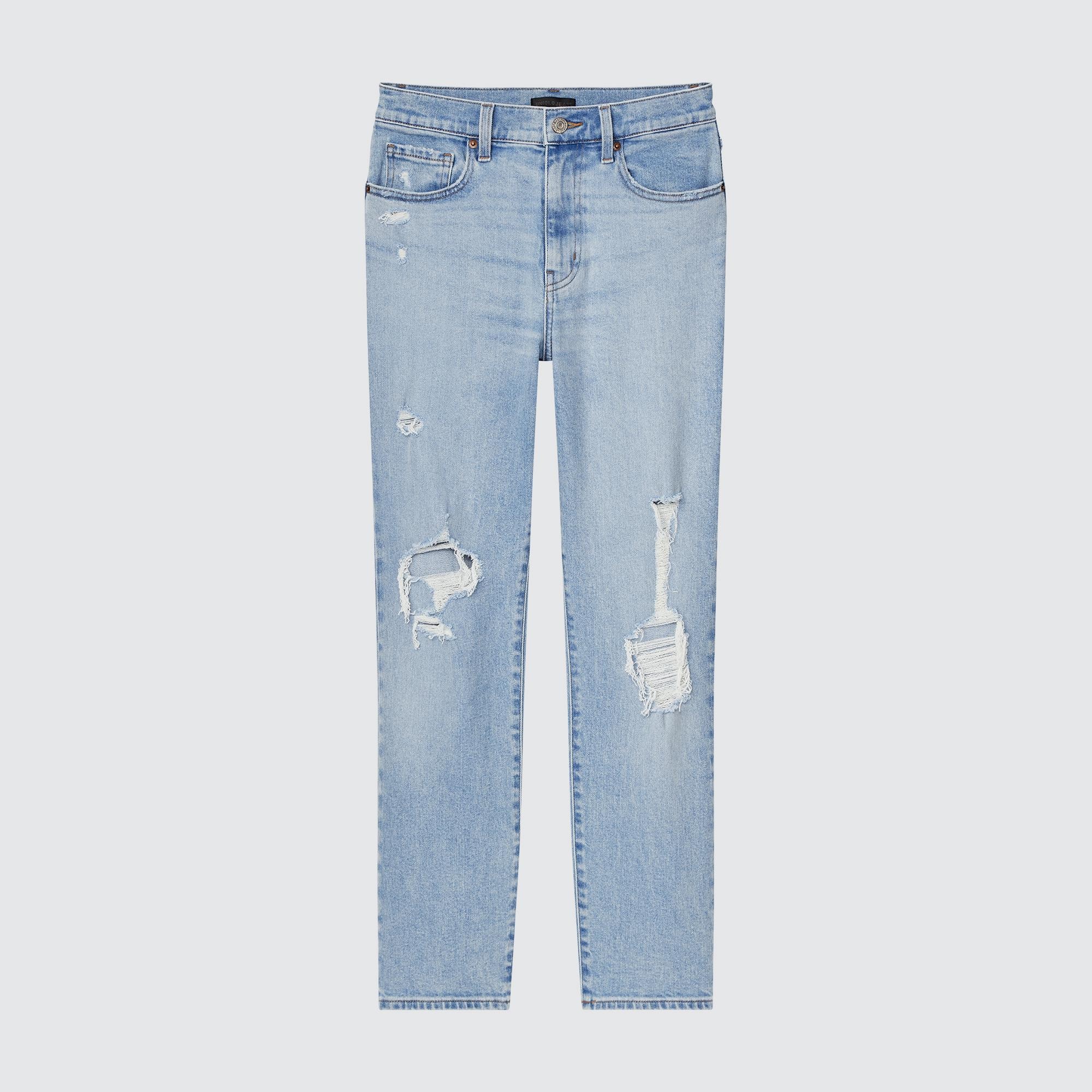 Uniqlo high sale rise straight jeans