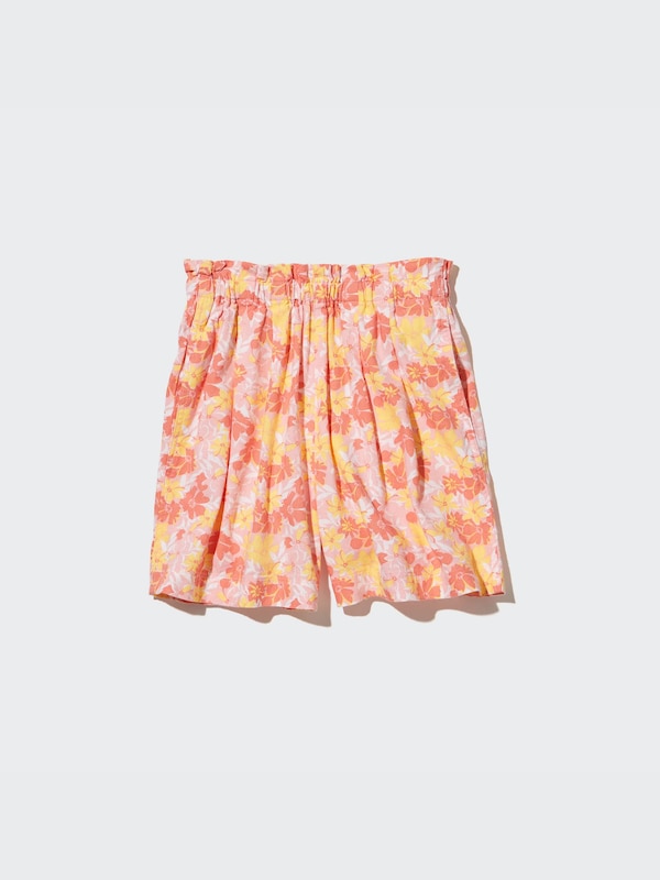 Mädchen Gemusterte Leinenmix Easy Shorts