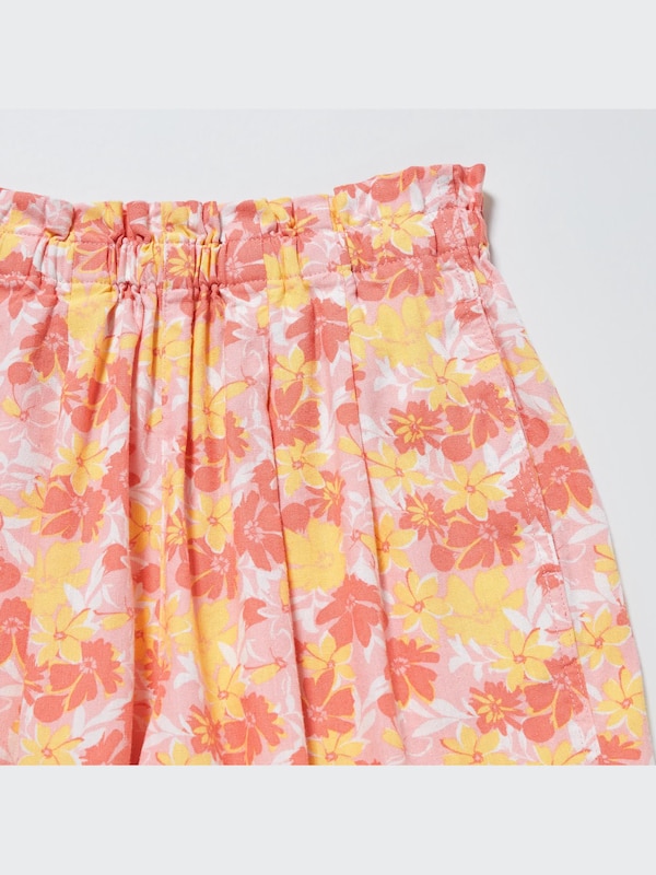 Mädchen Gemusterte Leinenmix Easy Shorts